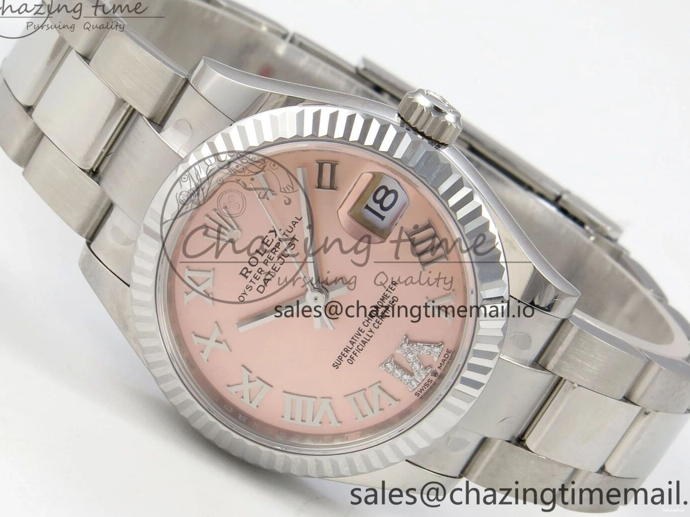 904L on 278274 31 Edition 1:1 Steel Diamonds Roman HZ Dial DateJust Best Bracelet Cal.2236 Oyster THBF SS RG 0509